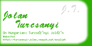 jolan turcsanyi business card